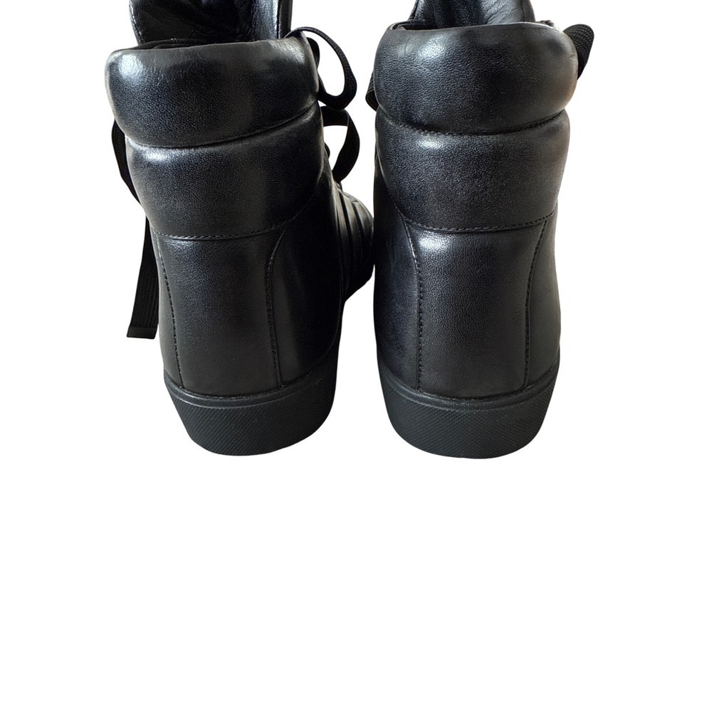 3.1 Phillip Lim Black Leather High Top Fashion Sneakers Designer Shoes - Picture 6 of 8